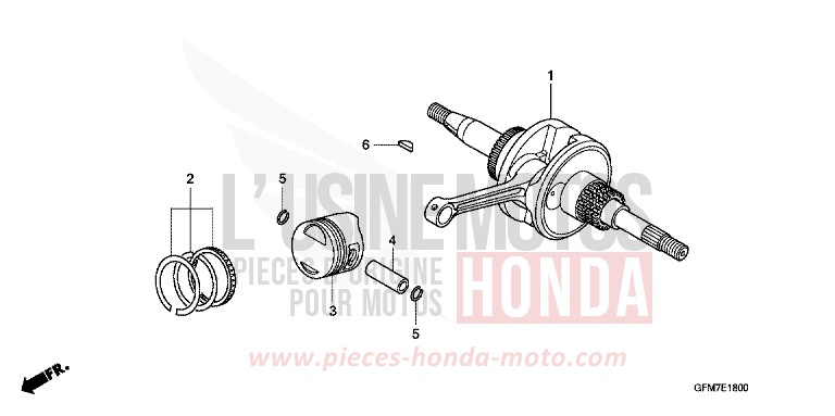 VILEBREQUIN/PISTON de NHX 110 Lead CANDY LUCID RED (R264) de 2008
